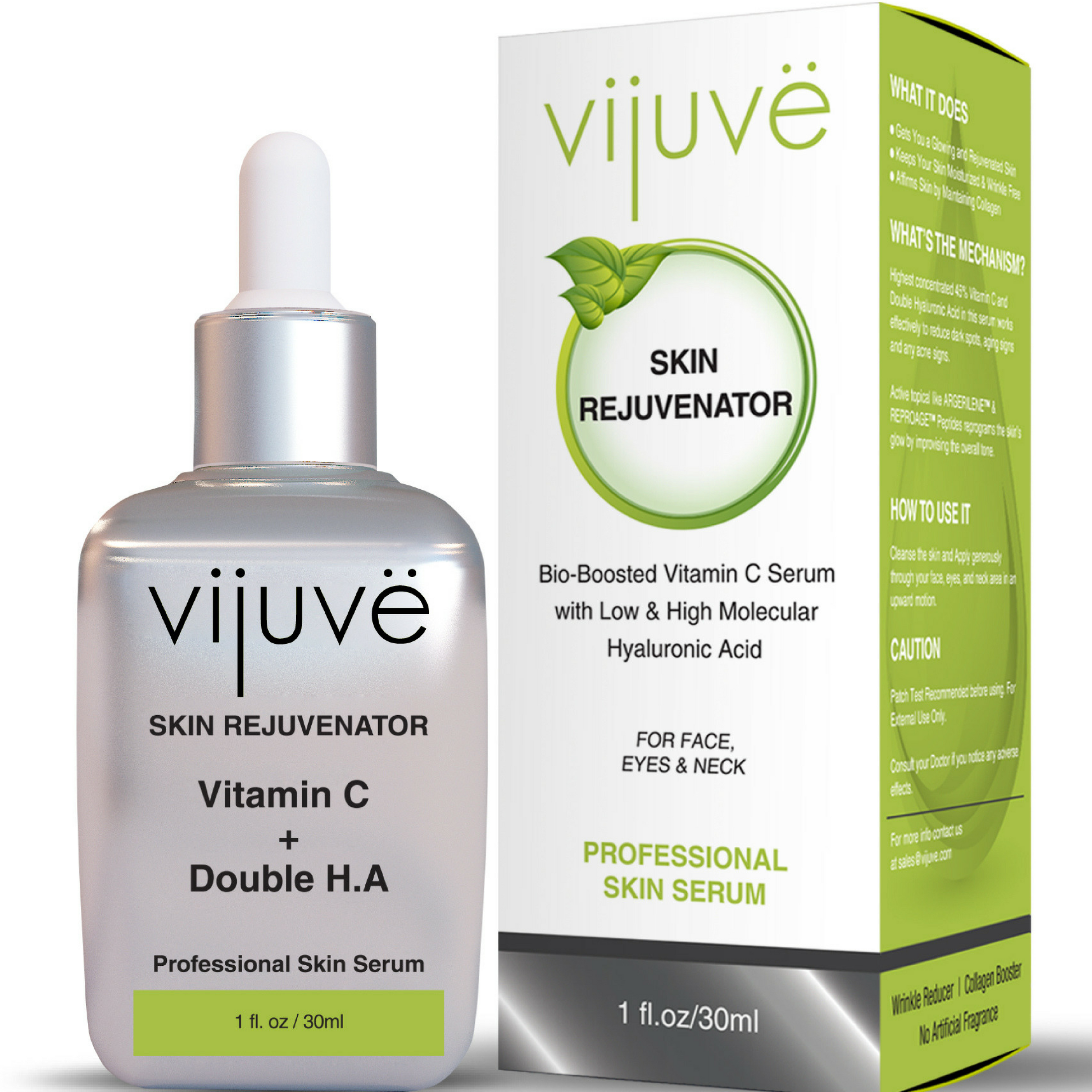 Sérum Vitamina C (3 fl. oz) – Iluminador Facial Antiedad con Ácido Hialurónico