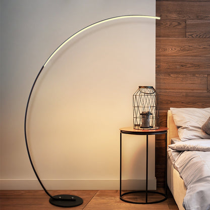 Lámpara de Pie Curva Moderna RGBW – Iluminación Decorativa Minimalista