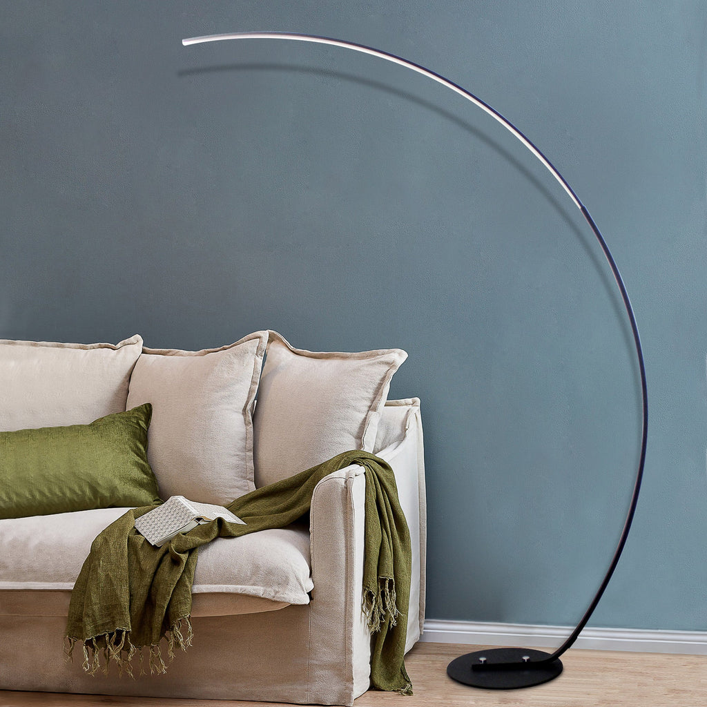 Lámpara de Pie Curva Moderna RGBW – Iluminación Decorativa Minimalista
