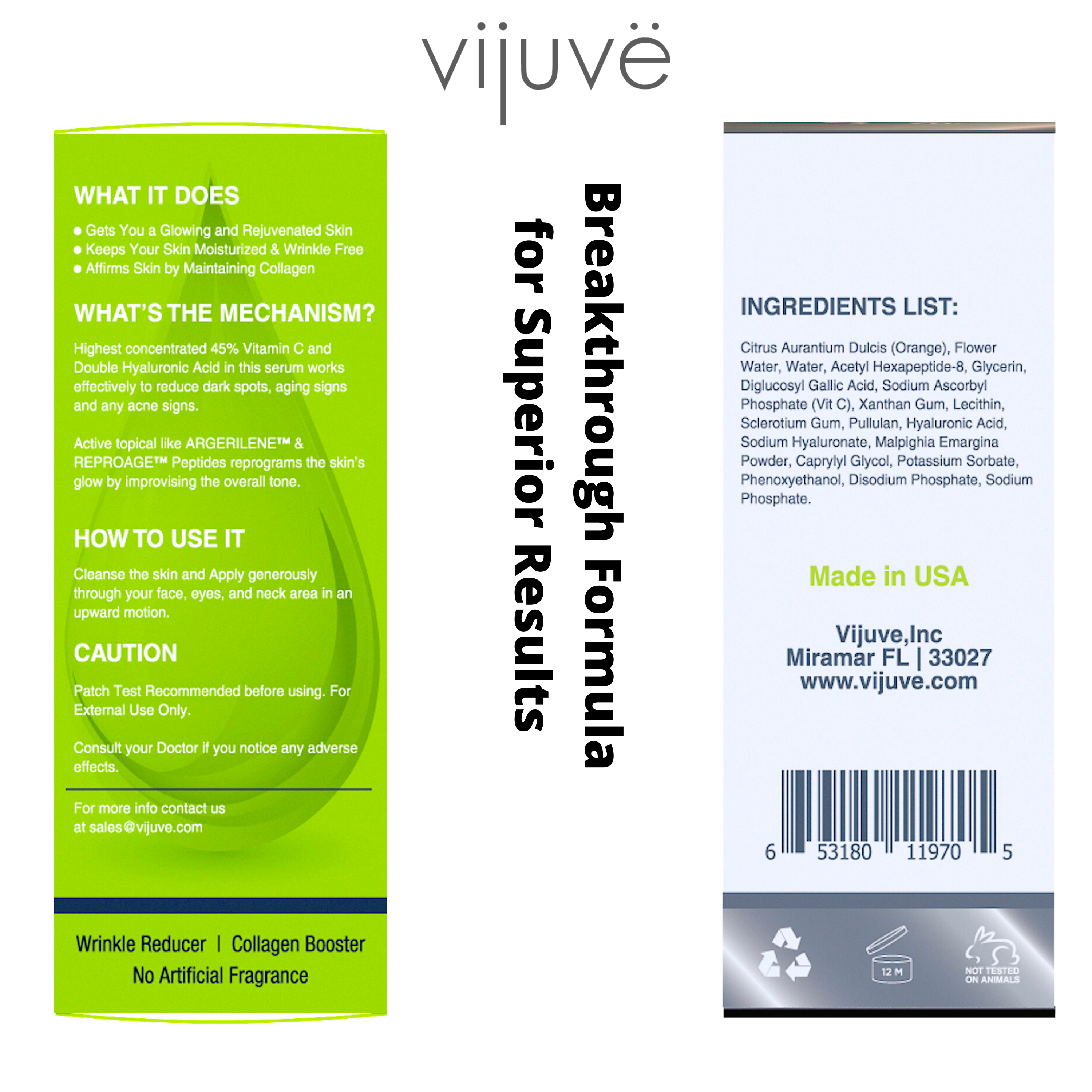 Sérum Vitamina C (3 fl. oz) – Iluminador Facial Antiedad con Ácido Hialurónico