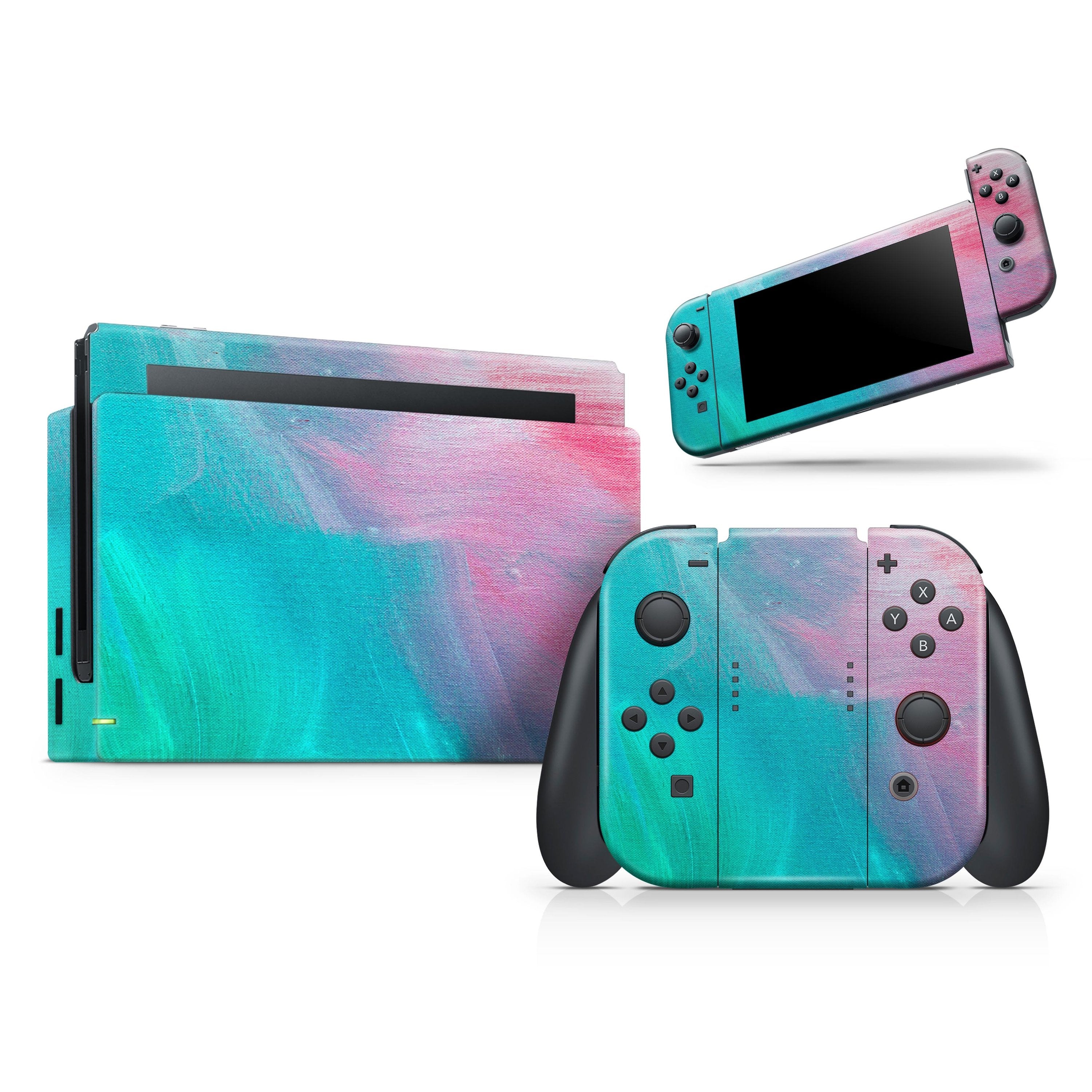 Skin Mármol Pastel para Nintendo | Protector Completo Antirayaduras y Decorativo