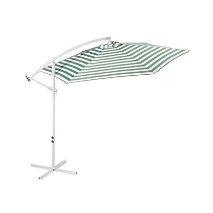 Sombrilla de Exterior con Rayas Verdes y Blancas – Striped Outdoor Umbrella