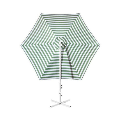 Sombrilla de Exterior con Rayas Verdes y Blancas – Striped Outdoor Umbrella