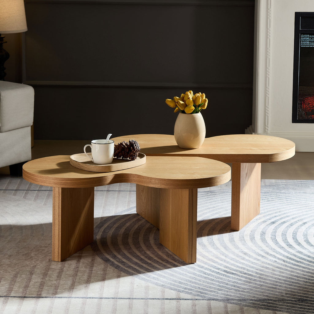 Mesa de Centro Moderna Butterfly en MDF – Diseño Escultural para Sala y Dormitorio