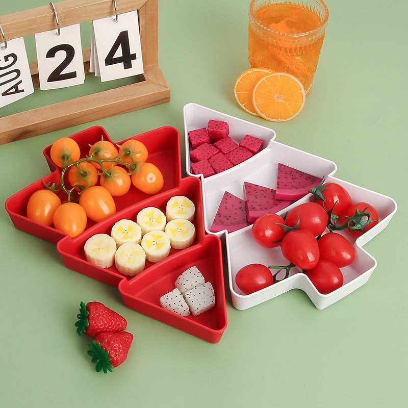 Platos Navideños en Forma de Árbol