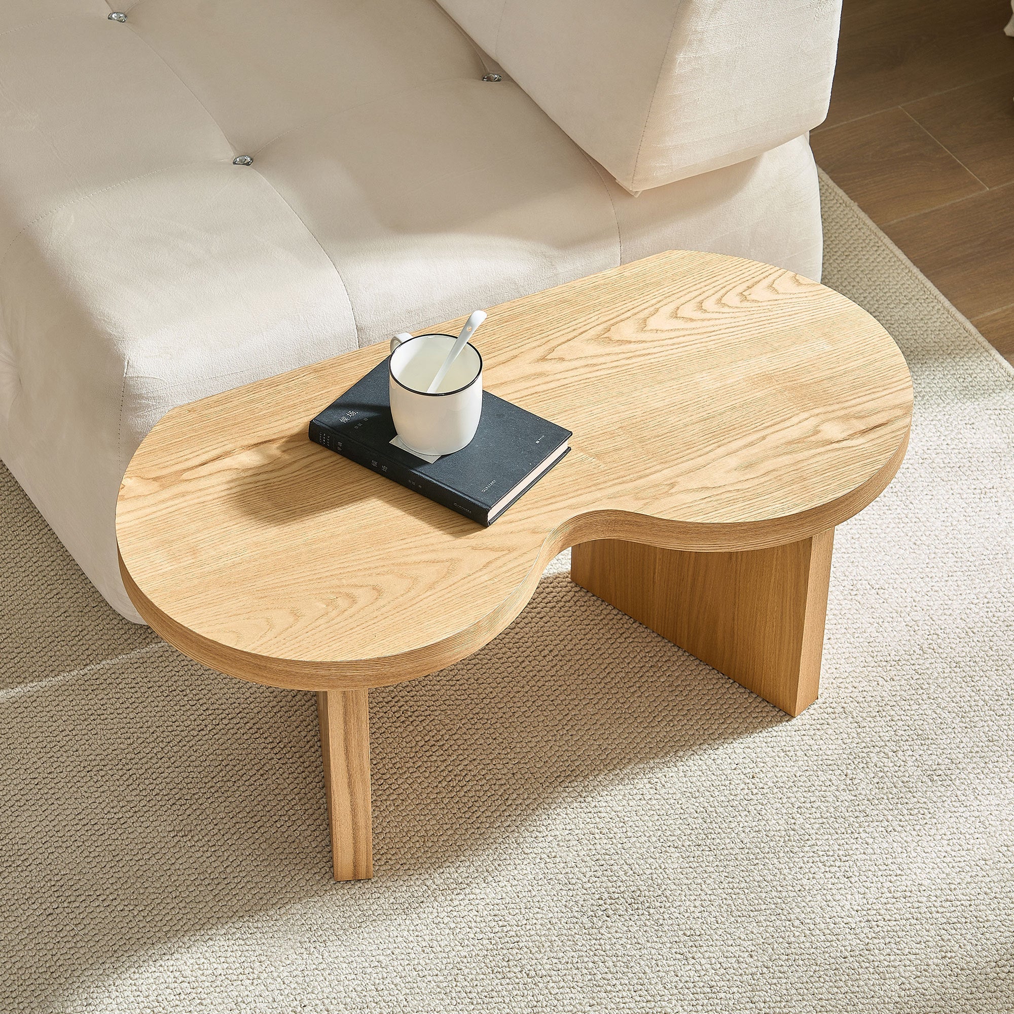 Mesa de Centro Moderna Butterfly en MDF – Diseño Escultural para Sala y Dormitorio